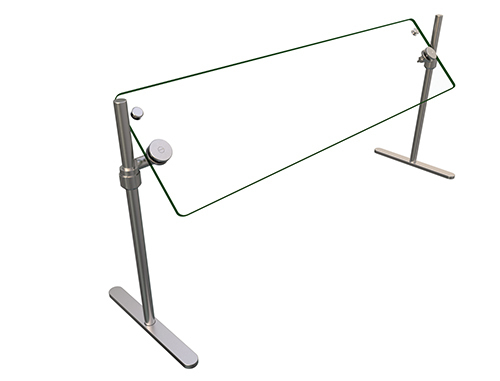Hatco ORBIT720-48 48" Portable Food Shield - Free-Standing, Glass/Stainless Steel-cityfoodequipment.com