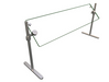 Hatco ORBIT720-48 48" Portable Food Shield - Free-Standing, Glass/Stainless Steel-cityfoodequipment.com