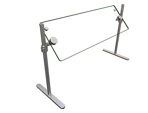 Hatco ORBIT720-36 36" Portable Food Shield - Free-Standing, Glass/Stainless Steel-cityfoodequipment.com