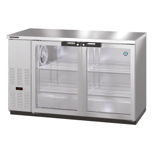 Hoshizaki BB59-G-S 59 1/2" Bar Refrigerator - 2 Swinging Glass Doors, Stainless, 115v-cityfoodequipment.com