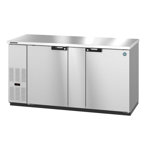 Hoshizaki BB69-S 69 1/2" Bar Refrigerator - 2 Swinging Solid Doors, Stainless, 115v-cityfoodequipment.com