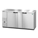 Hoshizaki BB69-S 69 1/2" Bar Refrigerator - 2 Swinging Solid Doors, Stainless, 115v-cityfoodequipment.com