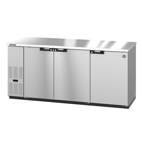 Hoshizaki BB80-S 80" Bar Refrigerator - 3 Swinging Solid Doors, Stainless, 115v-cityfoodequipment.com