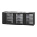 Hoshizaki BB95-G 95 1/2" Bar Refrigerator - 3 Swinging Glass Doors, Black, 115v-cityfoodequipment.com