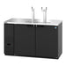 Hoshizaki DD59 59 1/2" Kegerator Beer Dispenser w/ (2) Keg Capacity - (2) Columns, Black, 115v-cityfoodequipment.com