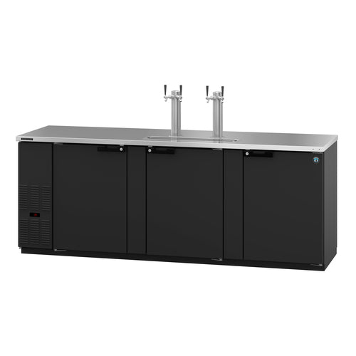 Hoshizaki DD95 95 1/2" Kegerator Beer Dispenser w/ (5) Keg Capacity - (2) Columns, Black, 115v-cityfoodequipment.com
