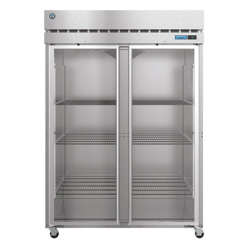 Hoshizaki F2A-FG 55" Steelheart Series Two Section Reach In Freezer, (2) Left/Right Hinge Glass Doors, 115v-cityfoodequipment.com