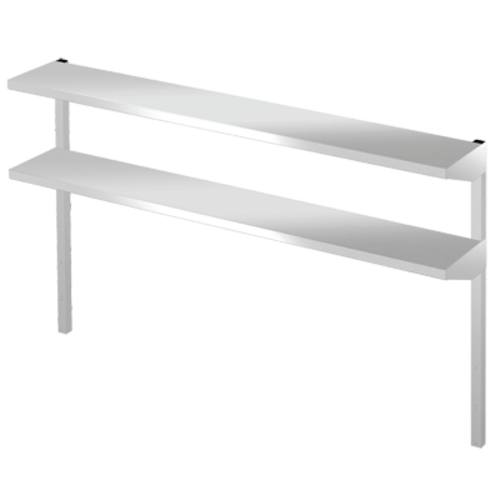 Hoshizaki HS-5230 Double Overshelf for 67" Commercial Series Pizza Prep Tables, Stainless Steel-cityfoodequipment.com