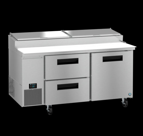 Hoshizaki PR67B-D2 67" Steelheart Pizza Prep Table w/Refrigerated Base, 115v-cityfoodequipment.com