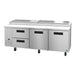 Hoshizaki PR93A-D2 93" Steelheart Pizza Prep Table w/ Refrigerated Base, 115v-cityfoodequipment.com