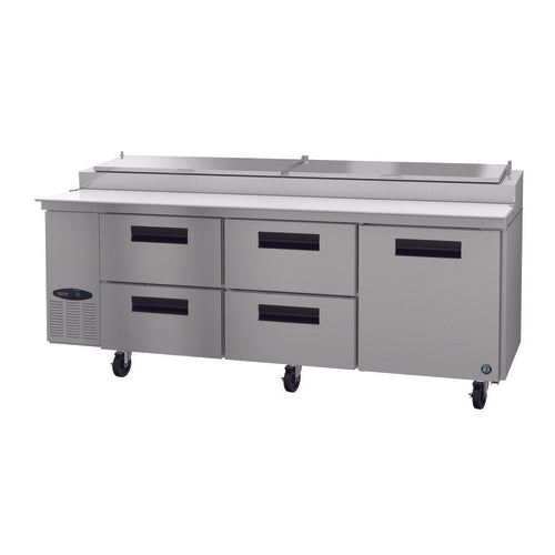 Hoshizaki PR93A-D4 93" Steelheart Pizza Prep Table w/ Refrigerated Base, 115v-cityfoodequipment.com