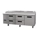 Hoshizaki PR93A-D4 93" Steelheart Pizza Prep Table w/ Refrigerated Base, 115v-cityfoodequipment.com