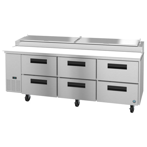Hoshizaki PR93A-D6 93" Steelheart Pizza Prep Table w/ Refrigerated Base, 115v-cityfoodequipment.com