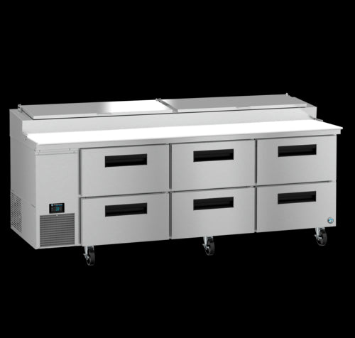 Hoshizaki PR93B-D6 93" Steelheart Pizza Prep Table w/ Refrigerated Base, 115v-cityfoodequipment.com