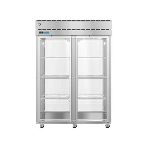 Hoshizaki PT2A-FG-FG Steelheart 55" Two Section Pass Thru Refrigerator - (4) Right Hinge Glass Doors, 115v-cityfoodequipment.com