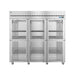 Hoshizaki R3A-HG Steelheart 82 1/2" Three Section Reach In Refrigerator, (6) Left/Right Hinge Glass Doors, 115v-cityfoodequipment.com