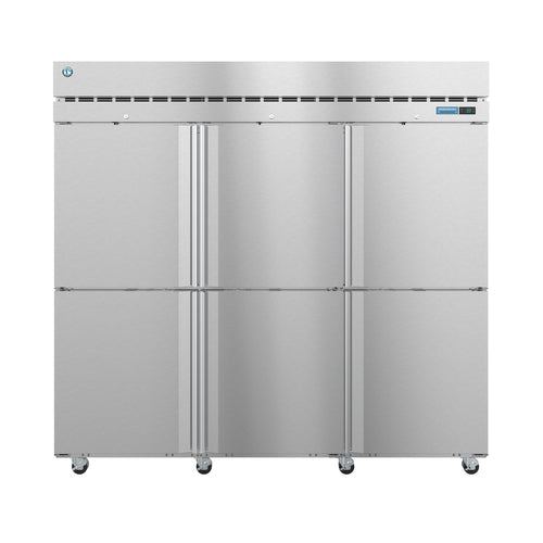 Hoshizaki R3A-HS Steelheart 82 1/2" Three Section Reach In Refrigerator, (6) Left/Right Hinge Solid Doors, 115v-cityfoodequipment.com