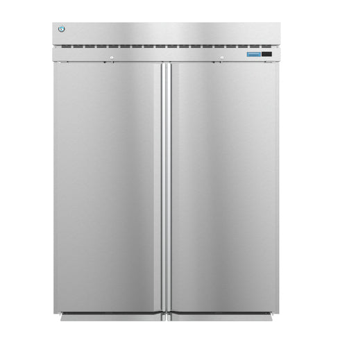 Hoshizaki RT2A-FS-FS Steelheart 68" Two Section Roll Thru Refrigerator - (4) Left/Right Hinge Solid Doors, 115v-cityfoodequipment.com