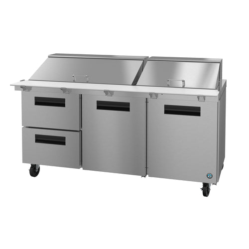 Hoshizaki SR72B-30MD2 72" Steelheart Mega Top Sandwich/Salad Prep Table w/ Refrigerated Base, 115v-cityfoodequipment.com