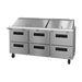 Hoshizaki SR72B-30MD6 72" Steelheart Mega Top Sandwich/Salad Prep Table w/ Refrigerated Base, 115v-cityfoodequipment.com