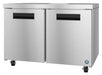 Hoshizaki UF48A Steelheart 48" W Undercounter Freezer w/ (2) Sections & (2) Doors, 115v-cityfoodequipment.com