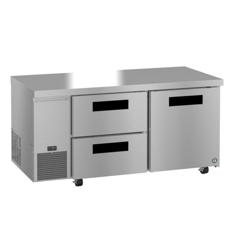 Hoshizaki ULR67B-D2 67" Steelheart Undercounter Refrigerator w/ (2) Sections, (1) Door & (2) Drawers, 115v-cityfoodequipment.com
