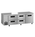 Hoshizaki ULR93B-D4 93" Steelheart Undercounter Refrigerator w/ (3) Sections, (1) Door & (4) Drawers, 115v-cityfoodequipment.com