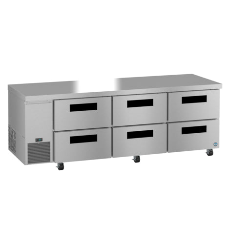 Hoshizaki ULR93B-D6 93" Steelheart Undercounter Refrigerator w/ (3) Sections & (6) Drawers, 115v-cityfoodequipment.com