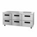 Hoshizaki UR72B-LPD6 72" Steelheart Undercounter Refrigerator w/ (3) Sections & (6) Drawers, 115v-cityfoodequipment.com