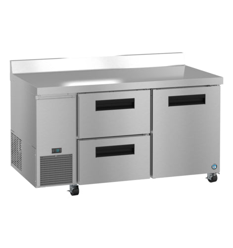 Hoshizaki WLR60B-D2 60" Steelheart Worktop Refrigerator w/ (2) Sections, (1) Door & (2) Drawers, 115v-cityfoodequipment.com