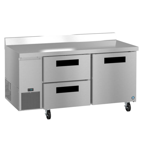 Hoshizaki WLR67B-D2 67" Steelheart Worktop Refrigerator w/ (2) Sections, (1) Door & (2) Drawers, 115v-cityfoodequipment.com