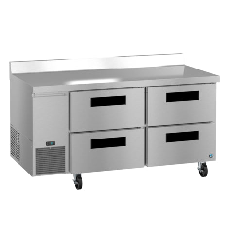 Hoshizaki WLR67B-D4 67" Steelheart Worktop Refrigerator w/ (2) Sections & (4) Drawers, 115v-cityfoodequipment.com