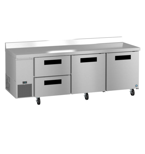 Hoshizaki WLR93B-D2 93" Steelheart Worktop Refrigerator w/ (3) Sections, (2) Doors & (2) Drawers, 115v-cityfoodequipment.com