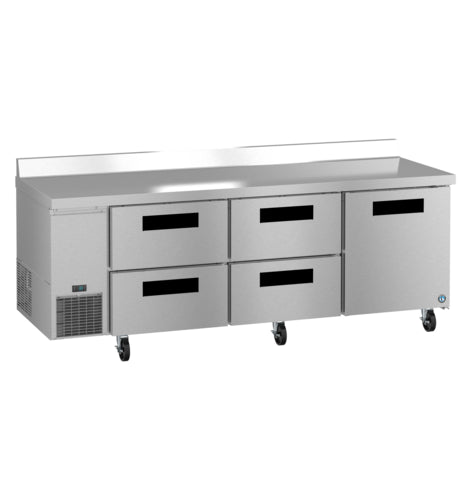 Hoshizaki WLR93B-D4 93" Steelheart Worktop Refrigerator w/ (3) Sections, (1) Door & (4) Drawers, 115v-cityfoodequipment.com