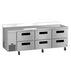 Hoshizaki WLR93B-D6 93" Steelheart Worktop Refrigerator w/ (3) Sections & (6) Drawers, 115v-cityfoodequipment.com