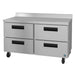 Hoshizaki WR48B-D4 48" W Worktop Refrigerator w/ (2) Sections & (4) Drawers, 115v-cityfoodequipment.com