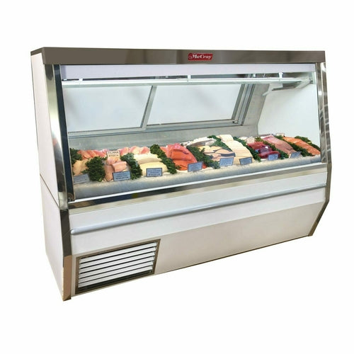 Howard-McCray 72" Full Service Fish/Poultry Case w/ Straight Glass - (1) Level, 115v (SC-CFS34N-6-LED)-cityfoodequipment.com