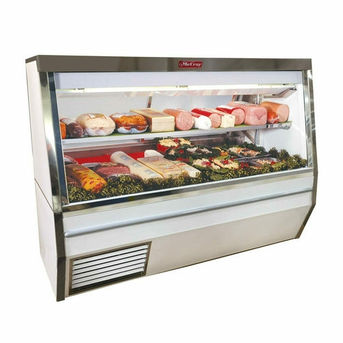 Howard-McCray 96" Full Service Deli Case w/ Straight Glass - (4) Levels, 115v (SC-CDS34N-8-LS-LED)-cityfoodequipment.com