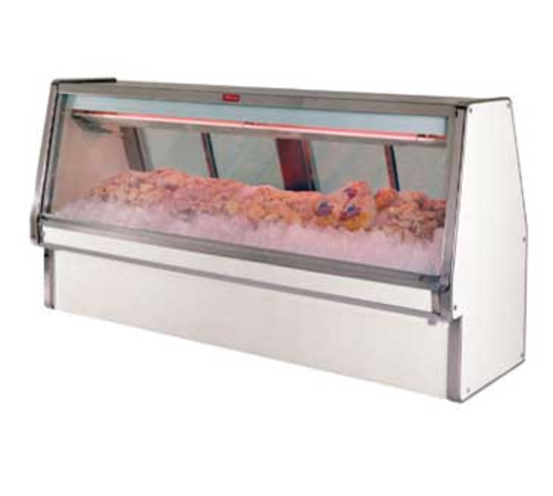 Howard-McCray 148 1/2" Full Service Fish/Poultry Case w/ Straight Glass - (6) Pans, 115v (SC-CFS34E-12-LED)-cityfoodequipment.com