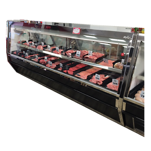 Howard-McCray 100 1/2" Full Service Red Meat Case w/ Straight Glass - (1) Level, 115v (SC-CMS40E-8-BE-LED)-cityfoodequipment.com
