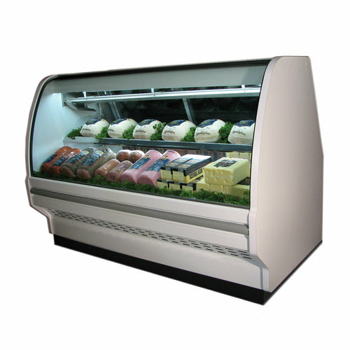 Howard-McCray 75-1/2" Full Service Deli Case w/ Curved Glass - (2) Levels, 115v (SC-CDS40E-6C-LED)-cityfoodequipment.com