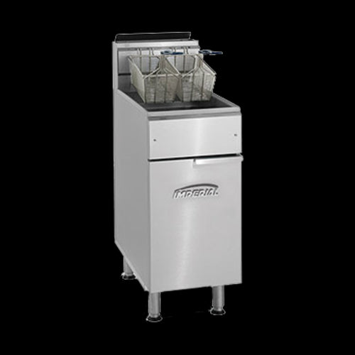 Imperial IFS-40 Gas Fryer - (1) 40 lb Vat, Floor Model, Natural Gas-cityfoodequipment.com