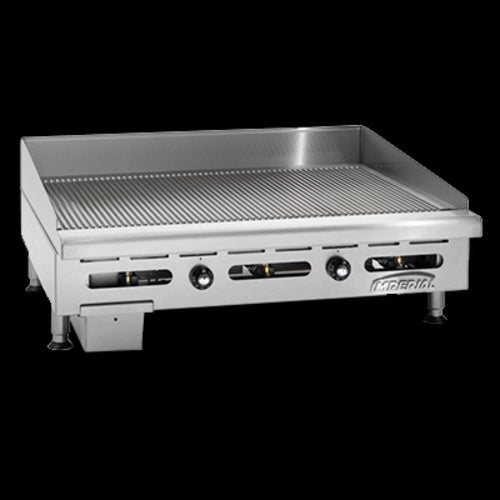 Imperial IGG-60 60" Gas Griddle w/ Thermostatic Controls - 1" Grooved Steel Plate, Natural Gas-cityfoodequipment.com
