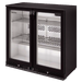 Infrico IMD-ERV25GD 35 3/8" Bar Refrigerator - 2 Swinging Glass Doors, Black, 115v-cityfoodequipment.com