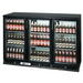 Infrico IMD-ERV35GD 53 1/8" Bar Refrigerator - 3 Swinging Glass Doors, Black, 115v-cityfoodequipment.com