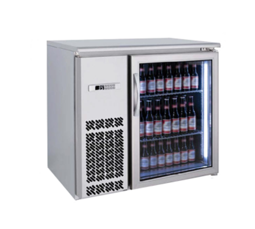 Infrico IMD-ERV36IIGD 36 1/4" Bar Refrigerator - 1 Swinging Glass Door, Stainless, 115v-cityfoodequipment.com