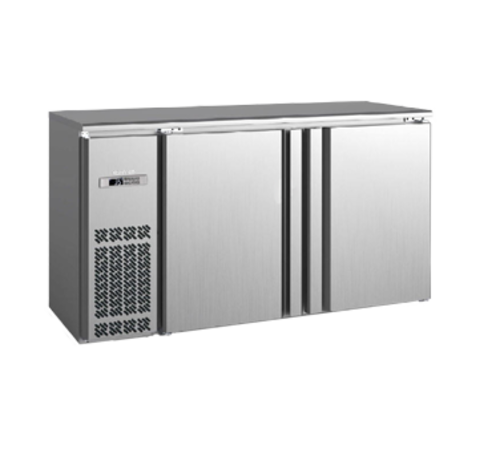 Infrico IMD-ERV60IISD 60 3/4" Bar Refrigerator - 2 Swinging Solid Doors, Stainless, 115v-cityfoodequipment.com