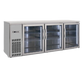 Infrico IMD-ERV84IIGD 85 1/4" Bar Refrigerator - 3 Swinging Glass Doors, Stainless, 115v-cityfoodequipment.com