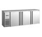 Infrico IMD-ERV84IISD 85 1/4" Bar Refrigerator - 3 Swinging Solid Doors, Stainless, 115v-cityfoodequipment.com
