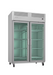 Infrico IRR-AGB49CR 54 1/2" Two Section Reach In Refrigerator, (2) Left/Right Hinge Glass Doors, 115v-cityfoodequipment.com